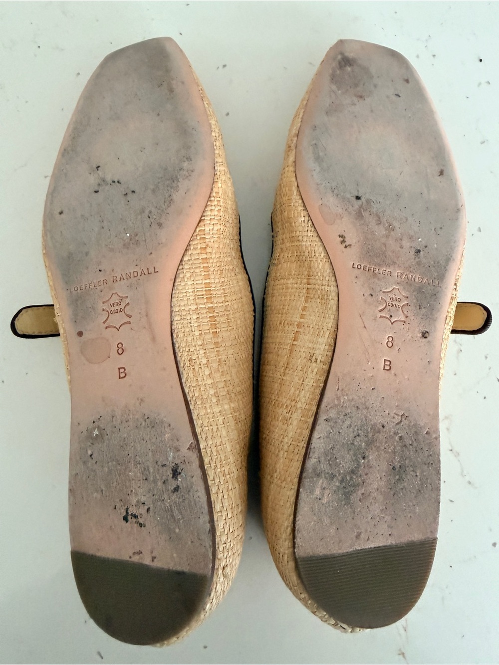 Loeffler Randall Raffia Woven Mary Jane Flats with Trim - Picture 4 of 4